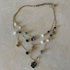 Betsey Johnson Gold Layered Wanderlust Charm Necklace - Whimsical Boho